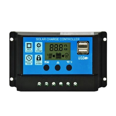 Good price Auto PWM Solar Panel Controller 12v 24v 10a 20a 30Amp With LCD Display Dual USB online
