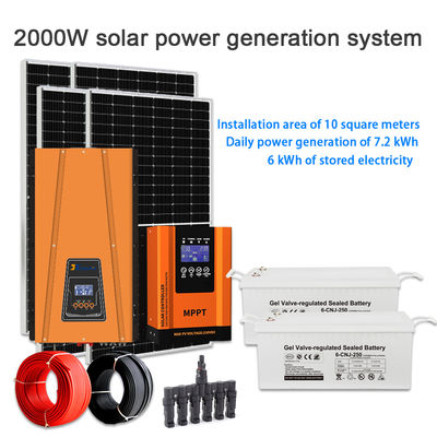 Good price 2KW Complete Off-Grid Solar Kit for Home with Ground Mounting & 48V Battery online