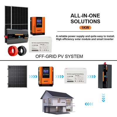 Good price 1KW Complete Off-Grid Solar Power Kit for Homes with Long-Lasting GEL Battery online