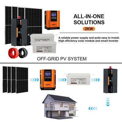Good price 2KW Complete Off-Grid Solar Kit for Home | Includes Mounting System & Solar Panels online
