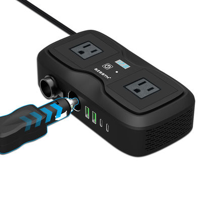 Good price The Ultimate Car Charging Hub: 200W GaN Inverter with 4 USB Ports & AC Outlet | Power & Fast Charge All Your Devices On the Road online