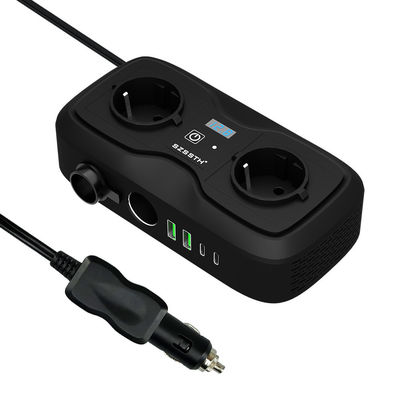 Car Power Inverter Dc 12v To 110v Ac Dual Usb 3.1A GaN PD Quick Charger
