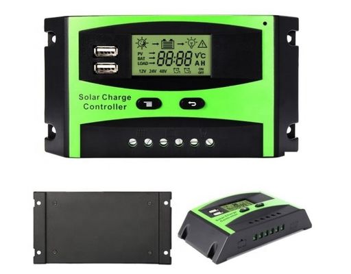 Manual 10A 50A 60A 20A 30A PWM Solar Charger Controllers 24V 12VDC Output Bulb