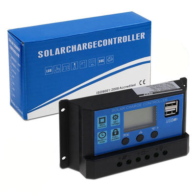 12V 24V 30A 20A 10 Amp PWM Solar Charge Controller 2 USB 5V 2A MCU Control