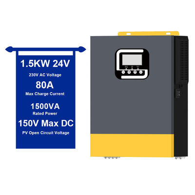 Overload  Protection 1.5KVA 1500W Solar Inverter Inbuilt 40A MPPT Charge Controller