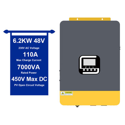 6200W 48VDC Home Solar Inverter With Pure Sine Wave Output Overload Protection