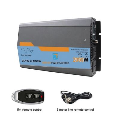 2kw 2000W Pure Sine Wave Charger Inverter High Voltage Cut Off Range 14.8V/31V