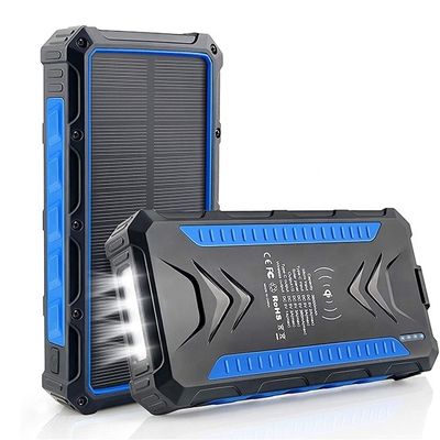 Fast Charging Wireless Solar Power Battery Bank 30000mAh High Capacity