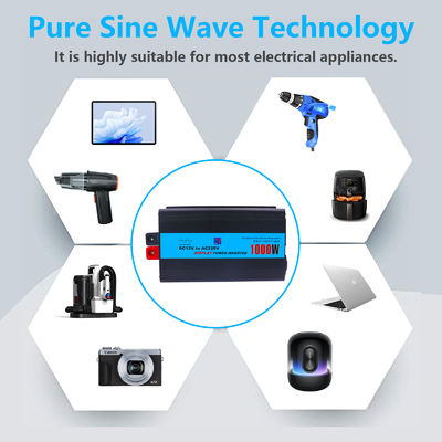 High Power Pure Sine Wave Inverters 110V/220V Conversion from 12V/24V/48V for Optimal Output Current and Compact Size