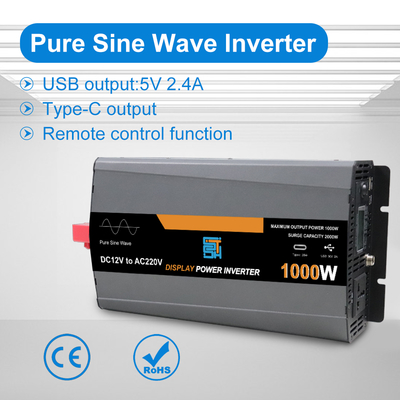1000W Pure Sine Wave Power Inverter 12V/24V to 220V AC