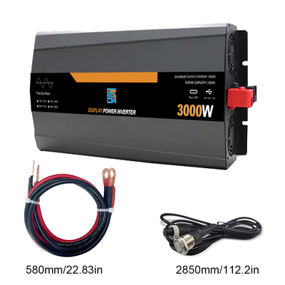 3KW Pure Sine Wave Power Inverter 12V/24V to 220V 6000W Peak