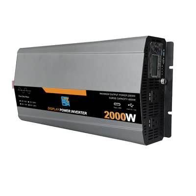 2000W 12V/24V to 110V/120V Pure Sine Wave Power Solar Inverter