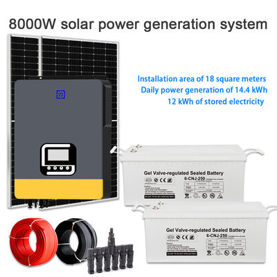 High Efficiency 8KW Solar Energy System for Home – Multi-Voltage 100V to 240V Output