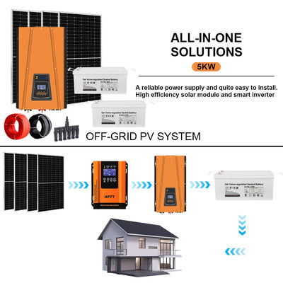 Power with Peace of Mind: Certified 5KW Off-Grid Solar Kit Featuring Long-Lasting GEL Battery (Meets CE, RHOS, FCC Standards)