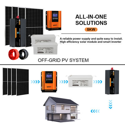 5KW Complete Off-Grid Solar Power Kit for Home Use | All-in-One System with Battery & Inverter